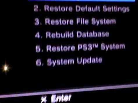 Performing the. . Ps3 factory reset